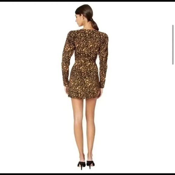 WEWOREWHAT BLANCA PRINTED WRAP MINI DRESS B752 - Picture 3 of 7